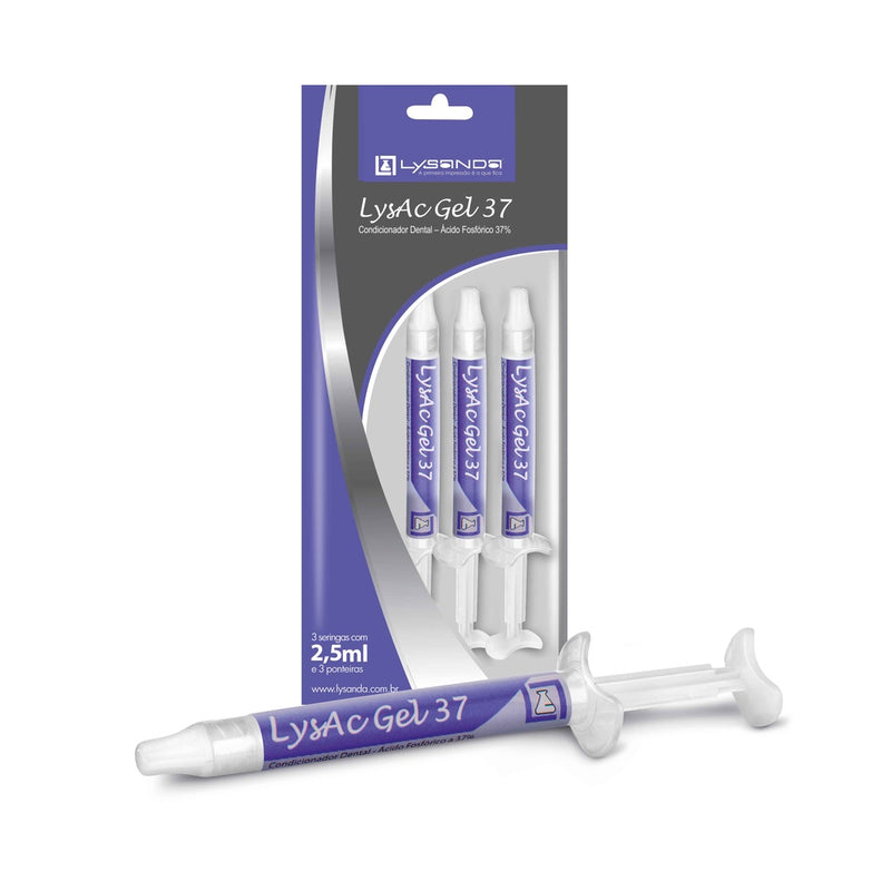Condicionador Dental Lysac Gel - Ácido Fosfórico 37% - Lysanda | Preparação Segura para Adesão Odontológica - Lysanda