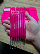 Kit Periodontia Curetas Gracey 8 Instrumentais Odontológicos - Lysanda