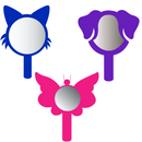 Espelho de Mão Divertido Lysanda - Modelos Gatinho, Cachorrinho, Borboleta - Lysanda