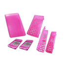 Kit Sterilys Plus para Esterilização Odontológica - Estojos e Bandejas, Vermelho, Lysanda - Lysanda