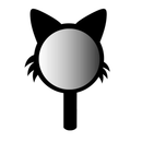 Espelho de Mão Divertido Lysanda - Modelos Gatinho, Cachorrinho, Borboleta - Lysanda